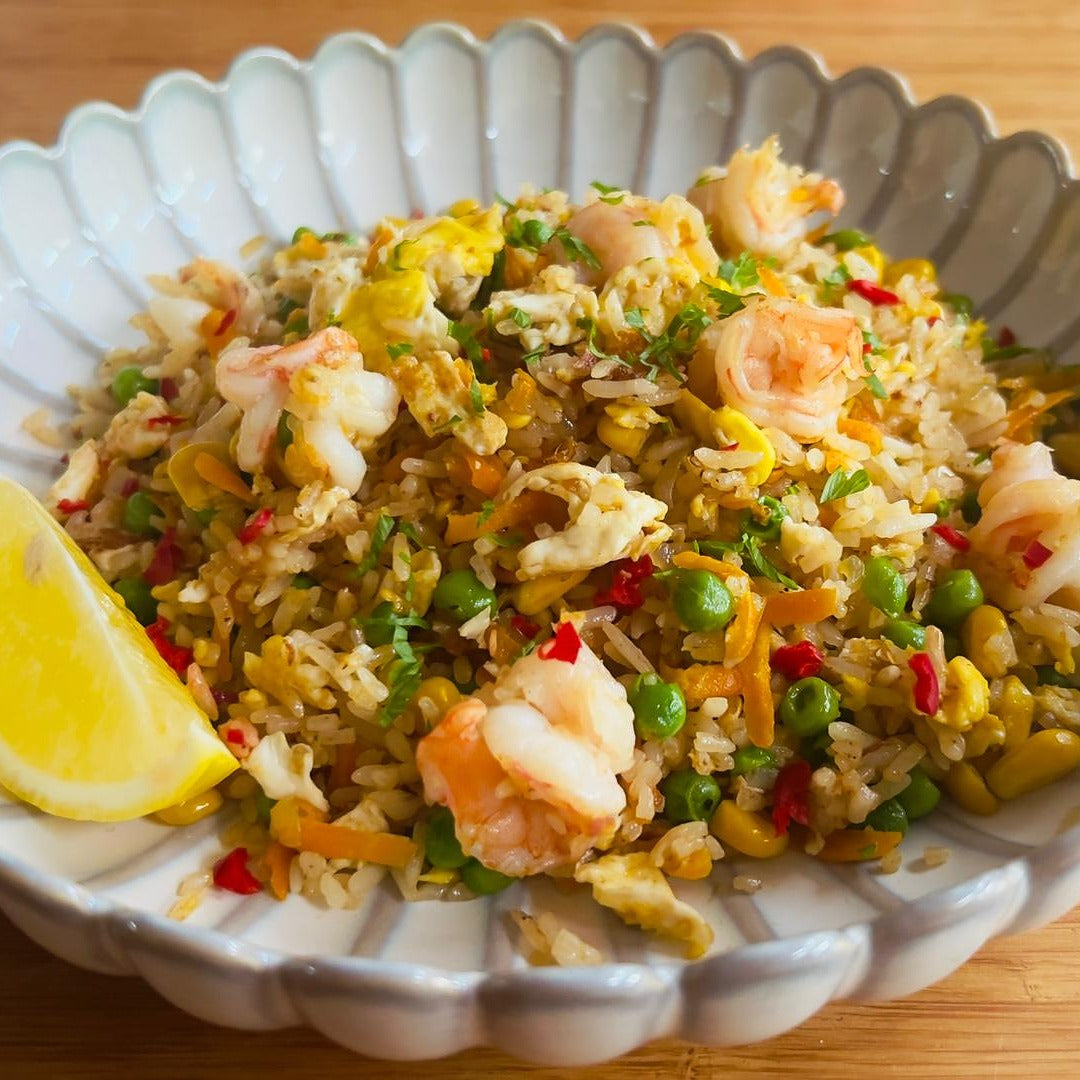 Gebakken rijst met fijne groenten