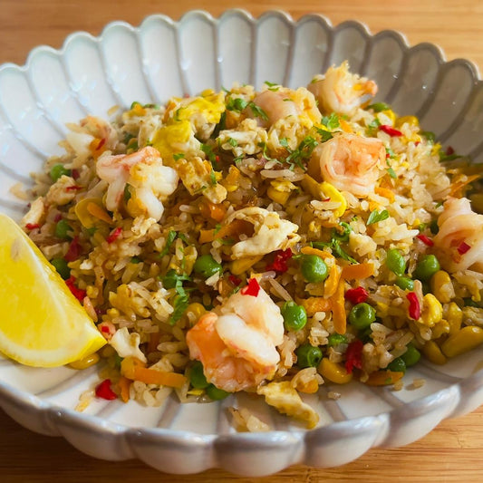 Gebakken rijst met fijne groenten